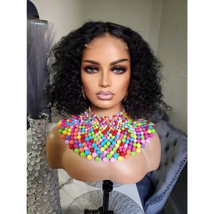 100% Human hair closure wig 10 inch